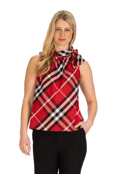 Duffield Lane Amelia Top In Red Plaid