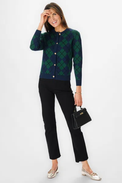 Duffield Lane Argyle Cardigan In Multi