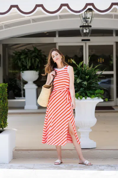Duffield Lane Aster Dress In Sunset Stripe
