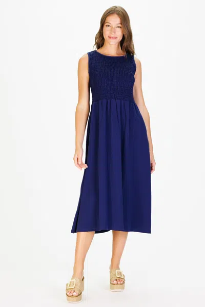 Duffield Lane Beth Dress In Royal Navy