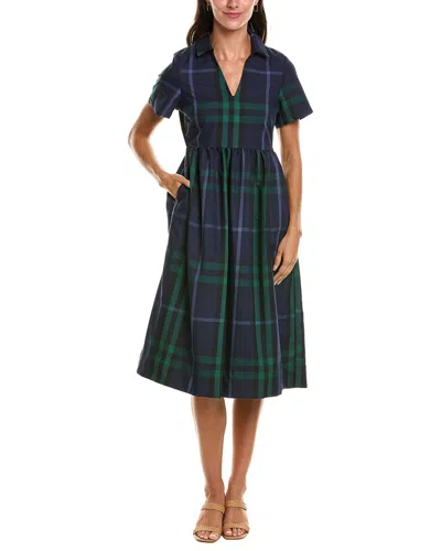 Duffield Lane Briggs Midi Dress In Blue