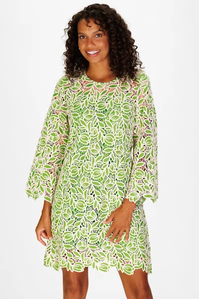 Duffield Lane Brinkley Dress In Green Tulip Lace