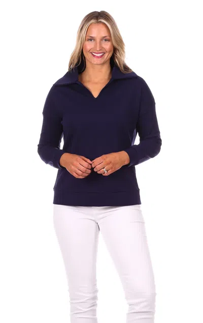 Duffield Lane Brynn Sweatshirt In Navy