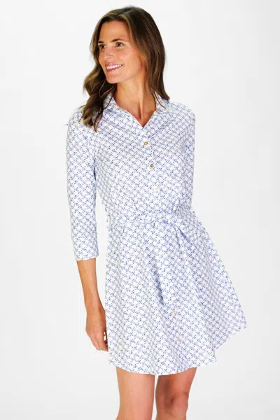 Duffield Lane Camila Dress In Cornflower Trellis