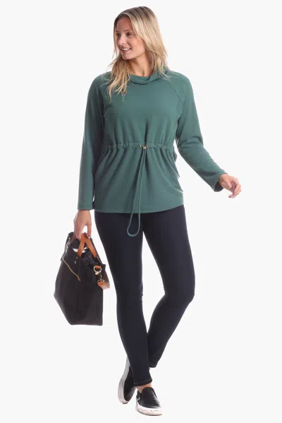 Duffield Lane Carmen Pullover In Evergreen In Green