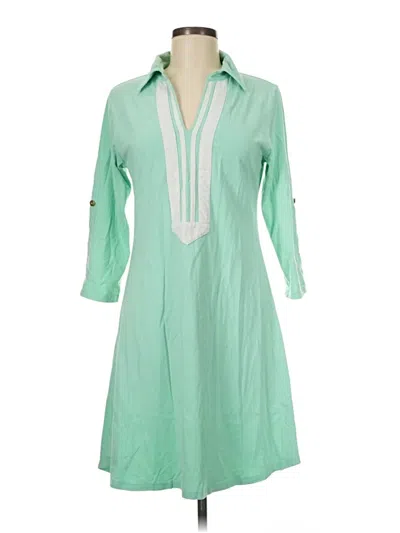 Pre-owned Duffield Lane Casual Dress In Green
