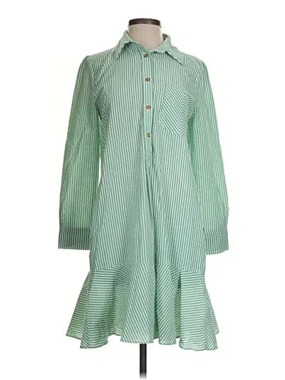 Pre-owned Duffield Lane Casual Dress In Green