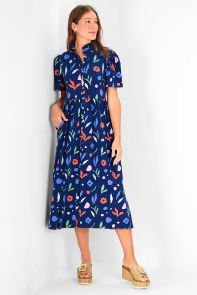 Duffield Lane Cleo Dress In Cut Out Garden