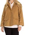 Duffield Lane Corduroy Courtney Jacket In Camel In Multi
