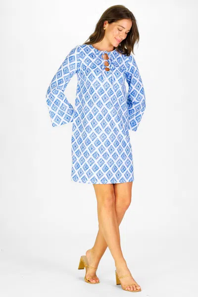Duffield Lane Corinna Dress In Bluebell Trellis