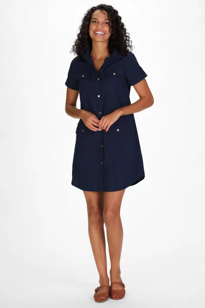 Duffield Lane Danette Dress In Navy