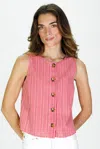 Duffield Lane Della Top In Red Stitched Gingham