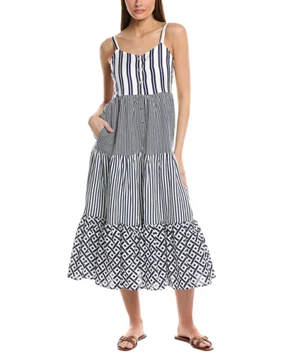 DUFFIELD LANE DUXBURY LINEN-BLEND MIDI DRESS