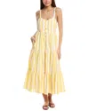 Duffield Lane Duxbury Midi Dress In Yellow