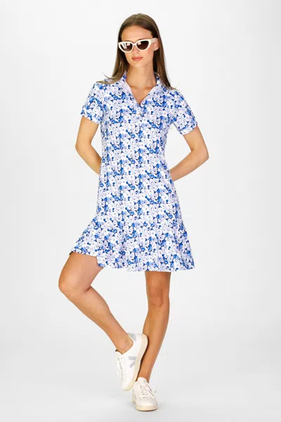 Duffield Lane Elsie Dress In Indigo Blooms