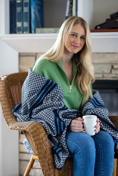Duffield Lane Esther Quarter Zip In Aspen Green