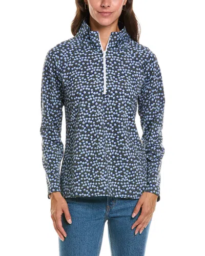 Duffield Lane Everett 1/4-zip Pullover In Blue