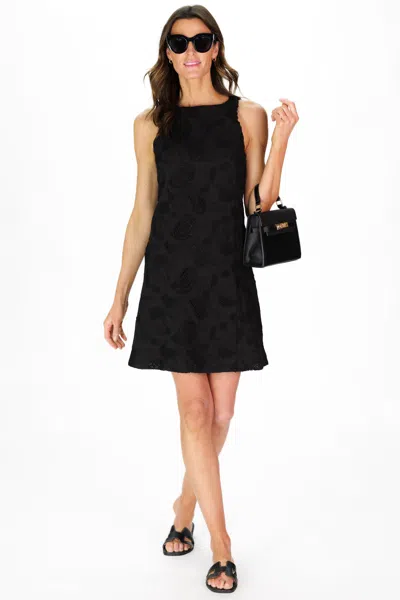 Duffield Lane Falene Dress In Black Paisley Eyelet Lace