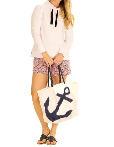Duffield Lane Finley Funnel Neck Sweater In Winter White In Pink
