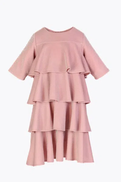 Duffield Lane Kids' Girl's Felicity Dress In Pink Shimmer