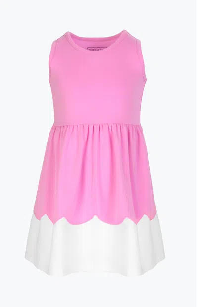Duffield Lane Kids' Girls Albany Dress In Orchid Pink With White Trim