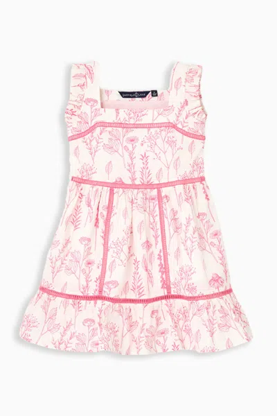 Duffield Lane Kids' Girls Estella Dress In Pink Floral Toile
