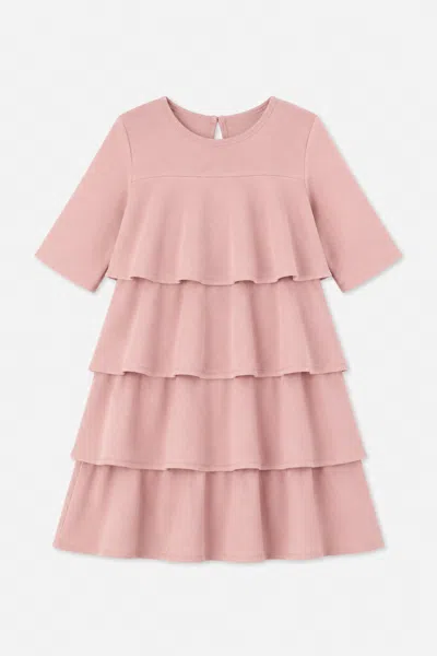 Duffield Lane Kids' Girls Felicity Dress In Pink Ice Shimmer Knit