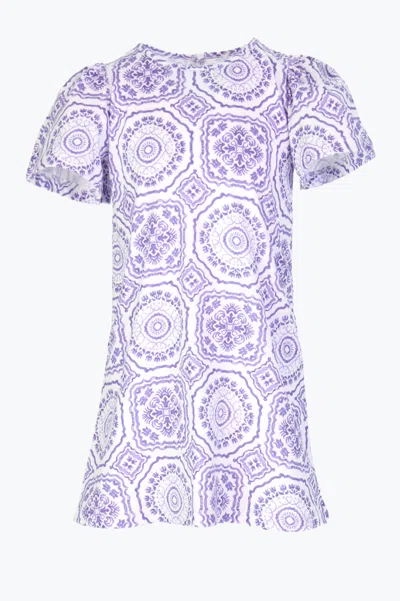 Duffield Lane Kids' Girls Geneva Dress In Lavender Mosaic