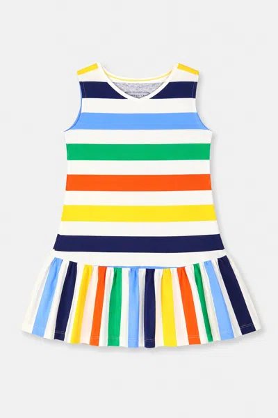Duffield Lane Kids' Girls Layla Dress In Popsicle Stripe