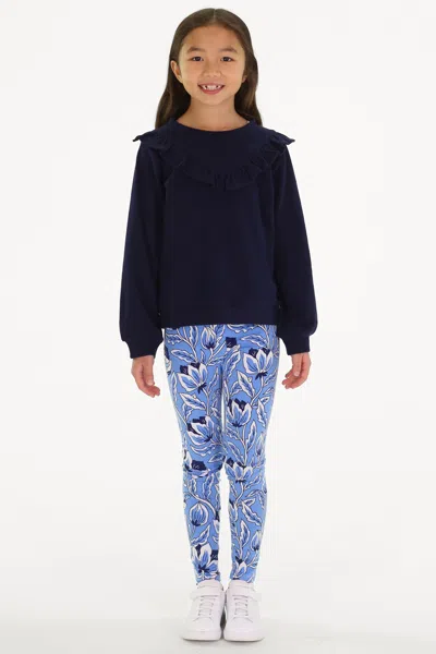 Duffield Lane Kids' Girls Lolly Legging In Blue