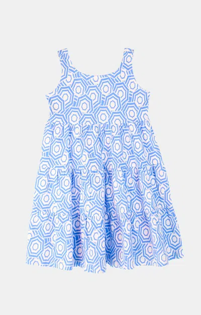 Duffield Lane Kids' Girls Lucy Dress In Umbrella Sky