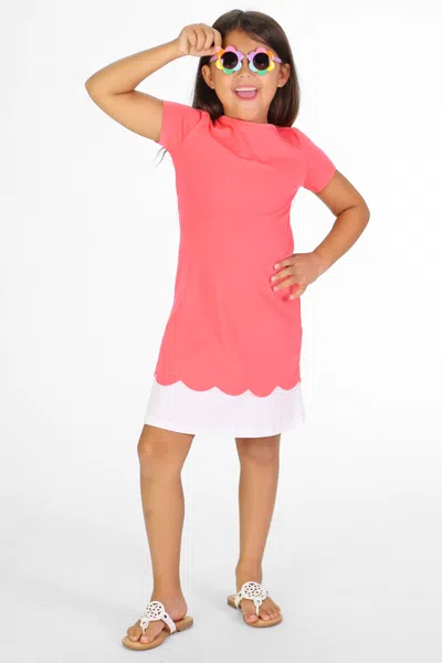 Duffield Lane Kids' Girls Newberry Dress In Calypso Coral
