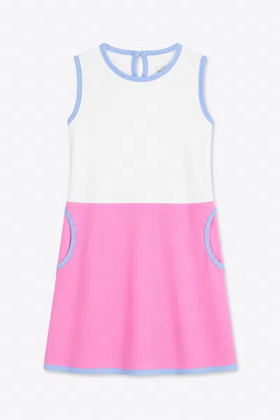 Duffield Lane Kids' Girls Pique Boston Dress In Spring Colorblock