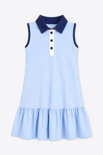 Duffield Lane Kids' Girls Pique Destin Dress In Blue Bell Colorblock
