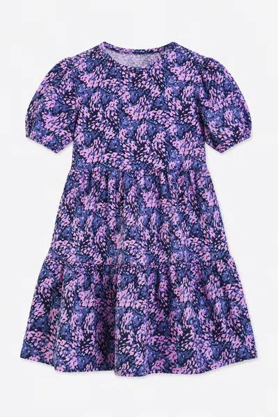 Duffield Lane Kids' Girls Puff Sleeve Ashton Dress In Moonlit Lavender