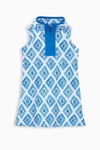 Duffield Lane Kids' Girls Raven Dress In Bluebell Trellis
