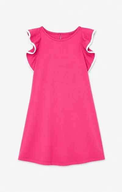 Duffield Lane Kids' Girls Reena Ruffle Dress In Raspberry