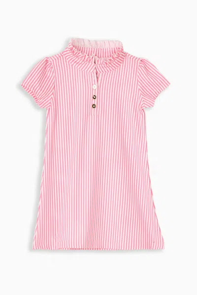 Duffield Lane Kids' Girls Sammi Dress In Light Pink Seersucker Stripe