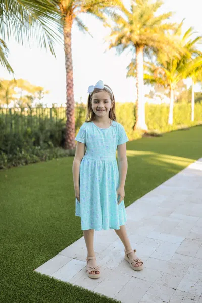 Duffield Lane Kids' Girls Tallulah Dress In Sea Glass