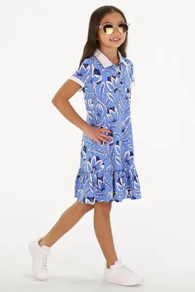 Duffield Lane Kids' Girls Theo Dress In Blue