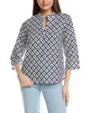 Duffield Lane Hazel Linen-blend Tunic In Blue