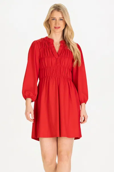 Duffield Lane Hyacinth Dress In Holly Berry
