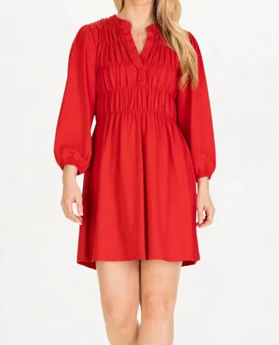 Duffield Lane Hyacinth Dress In Red Holly Berry In Multi