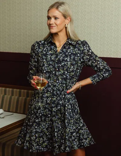 Duffield Lane Iris Dress In Navy Fall Floral