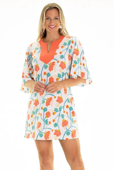 Duffield Lane Ivy Dress In White Peony