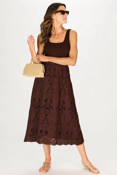 Duffield Lane Jada Dress In Palm Island Embroidered Lace