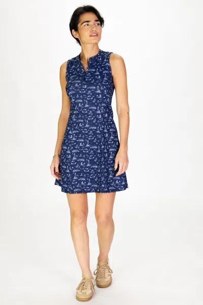 Duffield Lane Jenessa Dress & Short In Navy With White Toile