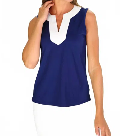 Duffield Lane Juno Top In Royal Navy In Blue