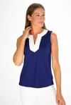 Duffield Lane Juno Top In Royal Navy