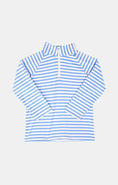 Duffield Lane Kids Active Everett Quarter Zip In Blue